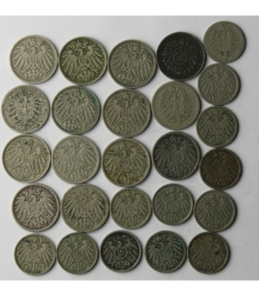Niemcy Lot 26  szt: 14 x 10 fenigów + 12 x 5 fenigów