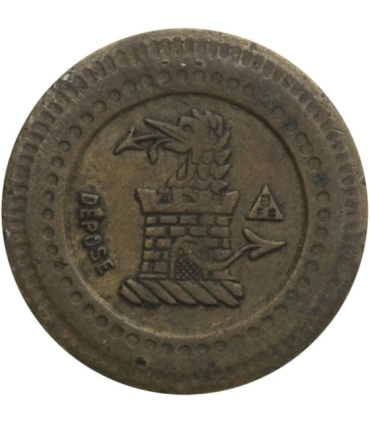 Żeton żywnościowy II wojna światowa, Francja 20 Consommer