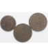 Lot 3 szt. Francja, 5 centymów  + 2 x 10 centymów 1857/63, st. 4