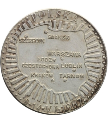 Medal Jan Paweł II - Pielgrzymka 8-14.VI.1987