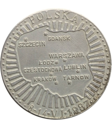 Medal Jan Paweł II - Pielgrzymka 8-14.VI.1987