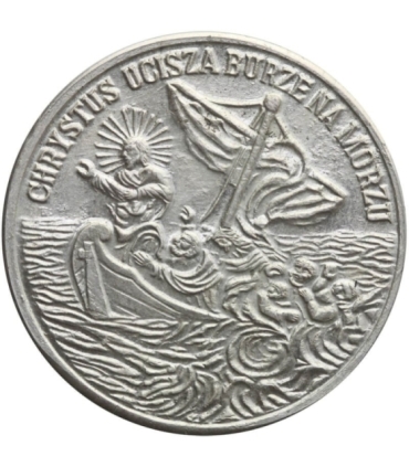 Medal Jan Paweł 2 / Chrystus ucisza burzę na morzu