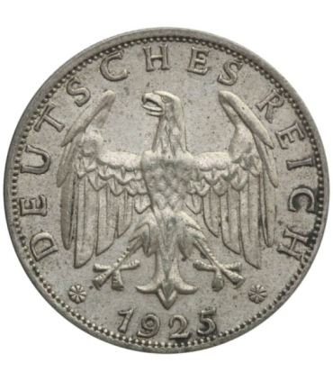 Niemcy 2 reichsmarki, 1925, F (Stuttgart), Srebro