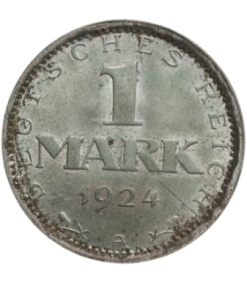 Niemcy 1 Reichs mark 1924 zn. A, srebro