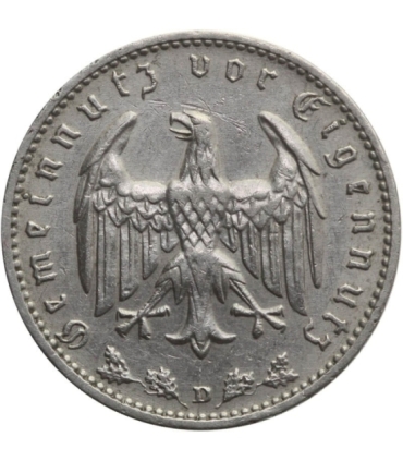 Niemcy - Trzecia Rzesza 1 reichsmarka, D, 1939