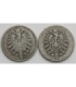 Lot: 2 x 1 Marka 1876, A i H, stan 3/3-, srebro