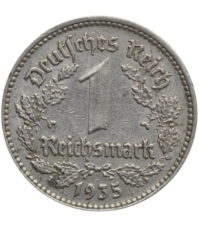 Niemcy - Trzecia Rzesza 1 reichsmarka, J (Hamburg),  1935