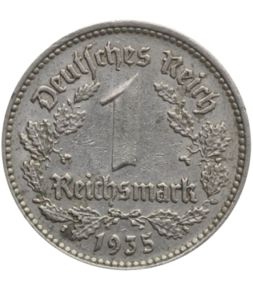 Niemcy - Trzecia Rzesza 1 reichsmarka, J (Hamburg),  1935