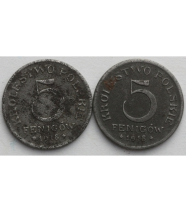 Królestwo Polskie, 5 Fenigów 1918