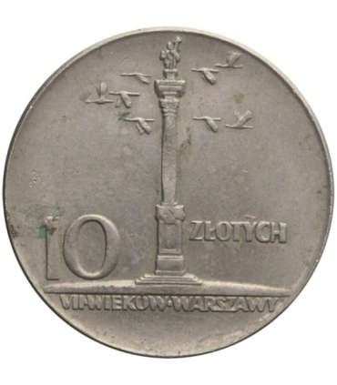 10 zł Kolumna Zygmunta (duża), 1965, stan 2-/3+