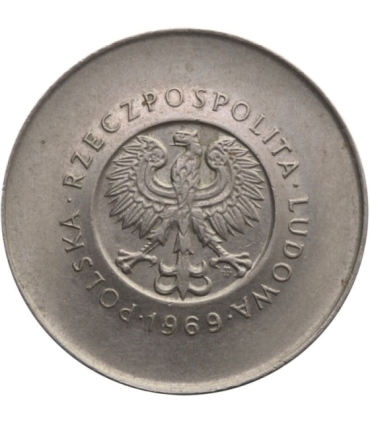10 zł Dwudziesta piąta rocznica PRL, 1969, stan 2-/3+
