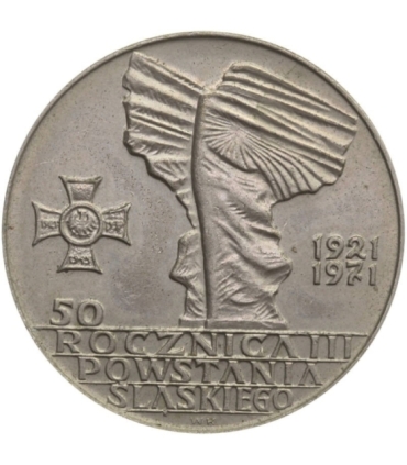 10 zł 50. Rocznica III Powstania Śląskiego, 1971, stan 2-/3+