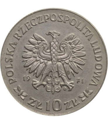 10 zł 50. Rocznica III Powstania Śląskiego, 1971, stan 2-/3+
