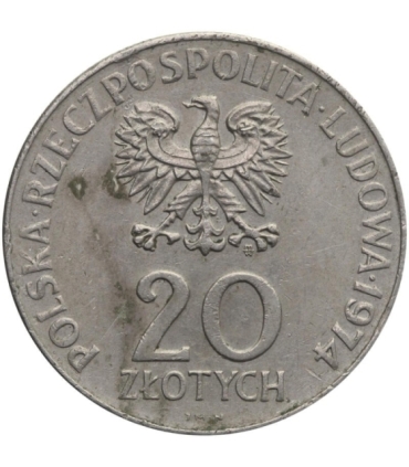 20 zł XXV lat RWPG, 1974, stan 2-/3+