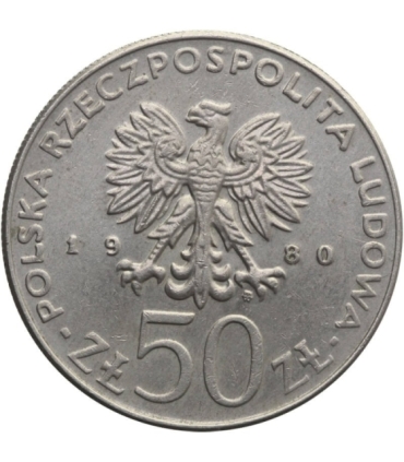 50 zł Kazimierz I Odnowiciel, 1980, stan 2-/3+