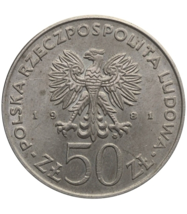 50 zł Bolesław II Śmiały, 1981, stan 2-/3+