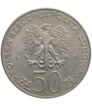 50 zł Jan III Sobieski, 1983, stan 2-/3+