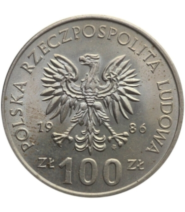 100 zł Władysław I Łokietek, 1986, stan 2-/3+