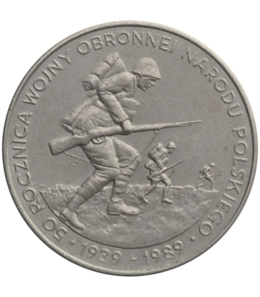 500 zł 50. Rocznica wojny obronnej narodu Polskiego, 1989, stan 2-/3+