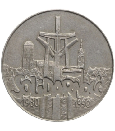 10000 złotych, 1990, Powstanie Solidarności, Solidarność, stan 2-/3+