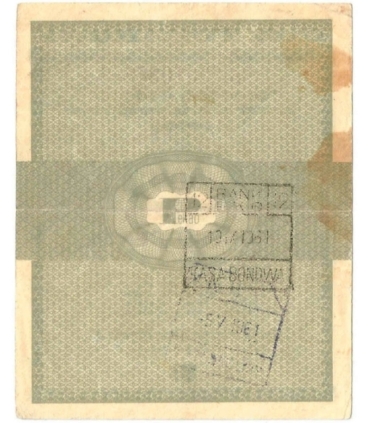 Bon towarowy 1 cent 1960, seria AI, stan 3, ładny