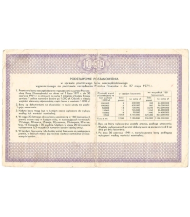 Premiowy bon oszczędnościowy 1000 zł, 1971, emisja 03., stan 3-