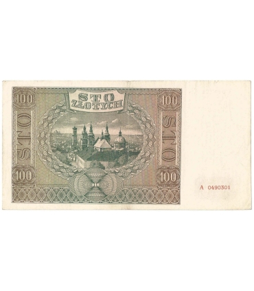 Banknot 100 złotych 1941 stan 2, Ser. A