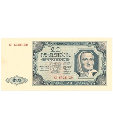 20 zł 1948, seria KL stan 2