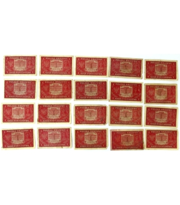 Lot: 20 x 1 marka polska 1919, stany 3-/4+