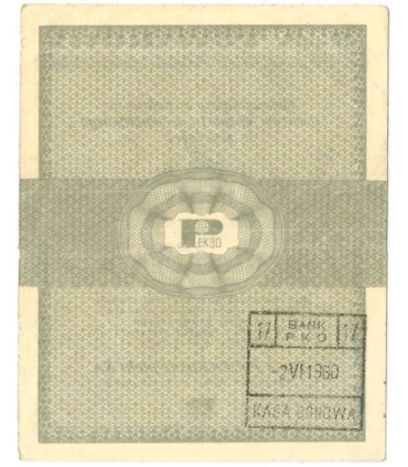 Bon towarowy 1 cent 1960, seria AI, stan 3, ładny