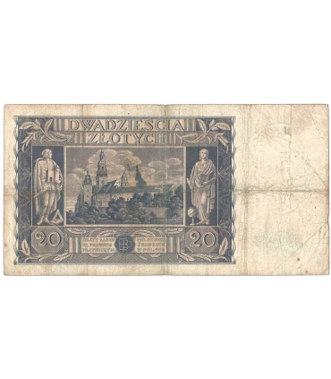 Banknot 20zł, 1936r, seria AL stan 4