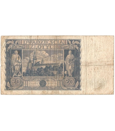 Banknot 20zł, 1936r, seria AY stan 4