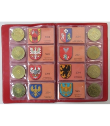 Pełny zestaw monet 2 zł GN 1995-2014, 260 szt.  + album