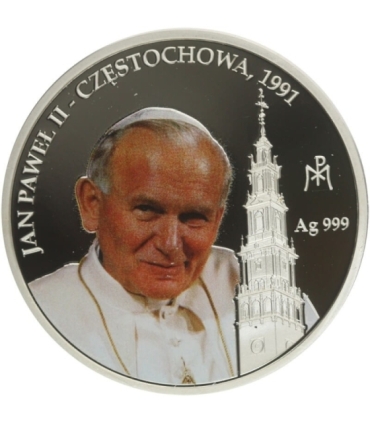 Medal Jan Paweł 2 / Papież Franciszek, czyste srebro Ag999, certyfikat