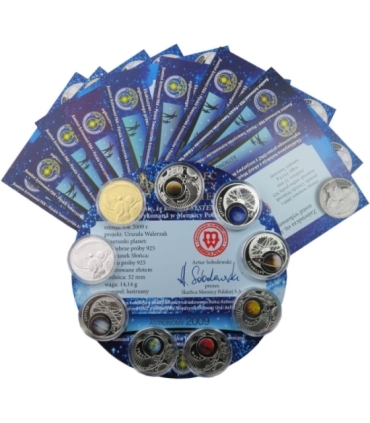Systema Solare – seria srebrnych numizmatów - 9 szt.