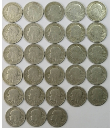 LOT 28 x 2 złote głowa kobiety 1932-1934