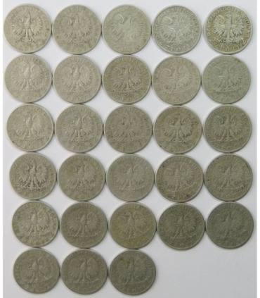 LOT 28 x 2 złote głowa kobiety 1932-1934