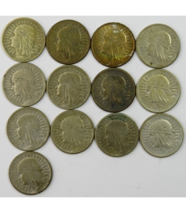 LOT 13 x 2 złote głowa kobiety 1932-1934