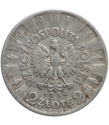 2 złote, Józef Piłsudski, 1934 stan 3