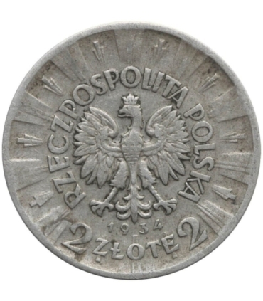 2 złote, Józef Piłsudski, 1934 stan 3