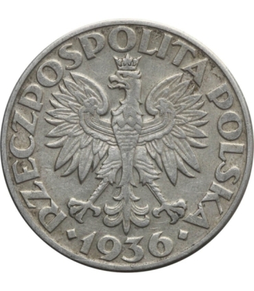 2 zł Żaglowiec 1936, stan 3