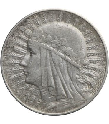 5 złotych głowa kobiety 1934, stan 2-