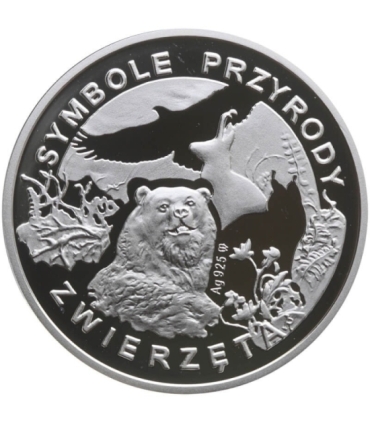 Symbole przyrody, Bocian biały, srebro Ag 14,14g, certyfikat