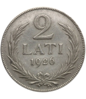 Łotwa 2 łaty, 1926, srebro st. 3