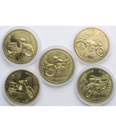 Zestaw 5 medali PKN Orlen, motocykle, każdy inny