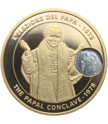 Medal Jan Paweł II, duży, platerowany