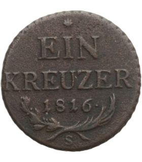 Austria 1 krajcar, 1816 Znak menniczy „S” - Smolnik, st 3-