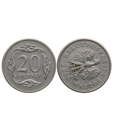 Destrukt, 20 groszy 2000, skrętka w prawo 80 stopni, st. 3