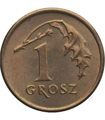 Destrukt, 1 grosz 1992, skrętka w prawo ~160 stopni, prawie odwrotka, st. 1-