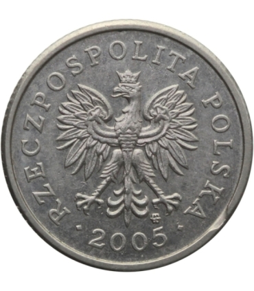 Destrukt, 20 groszy 2005, Ubytki w rantach (awers i rewers), st. 2